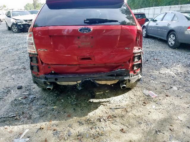 2FMDK3JC3ABA67239 - 2010 FORD EDGE SEL RED photo 9