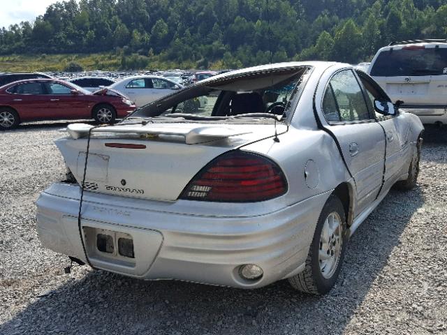 1G2NF52T21M608545 - 2001 PONTIAC GRAND AM S SILVER photo 4