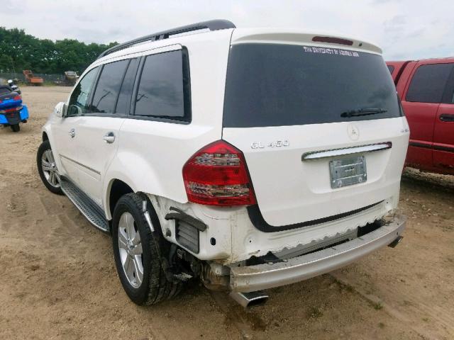 4JGBF71E97A256762 - 2007 MERCEDES-BENZ GL 450 4MA WHITE photo 3