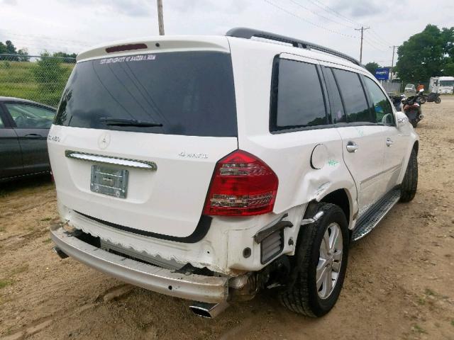 4JGBF71E97A256762 - 2007 MERCEDES-BENZ GL 450 4MA WHITE photo 4