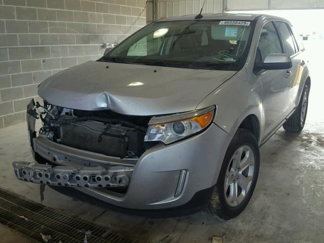 2FMDK4JC5CBA26281 - 2012 FORD EDGE SEL SILVER photo 2