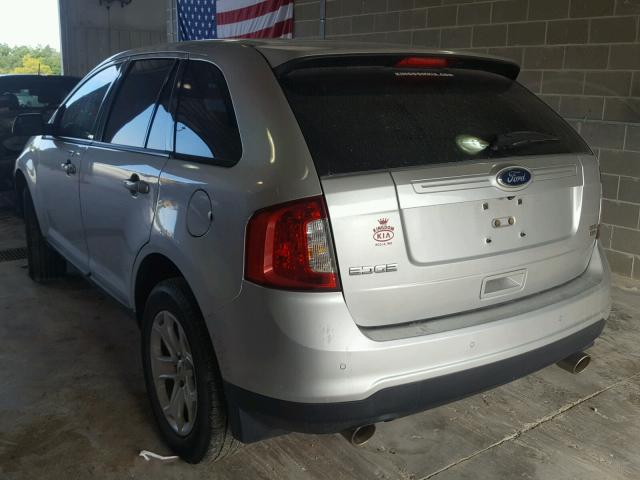 2FMDK4JC5CBA26281 - 2012 FORD EDGE SEL SILVER photo 3