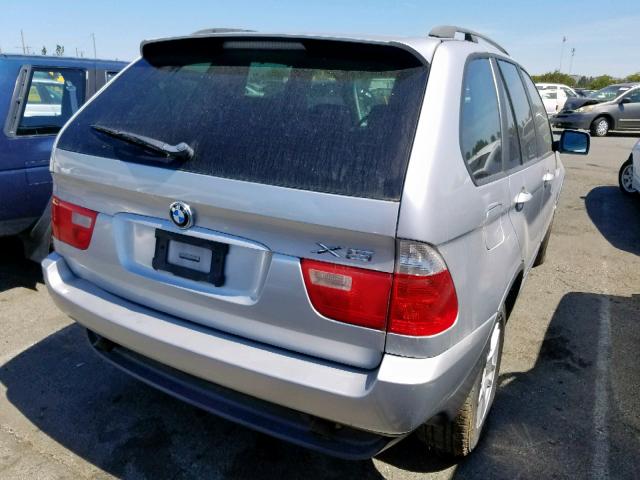 5UXFA13594LU25420 - 2004 BMW X5 3.0I SILVER photo 4