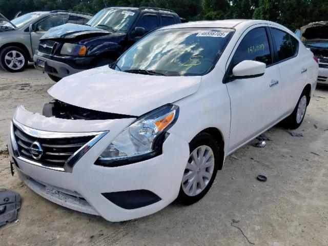 3N1CN7AP8FL926728 - 2015 NISSAN VERSA S WHITE photo 2