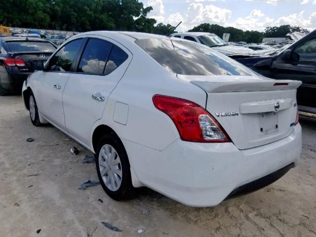 3N1CN7AP8FL926728 - 2015 NISSAN VERSA S WHITE photo 3