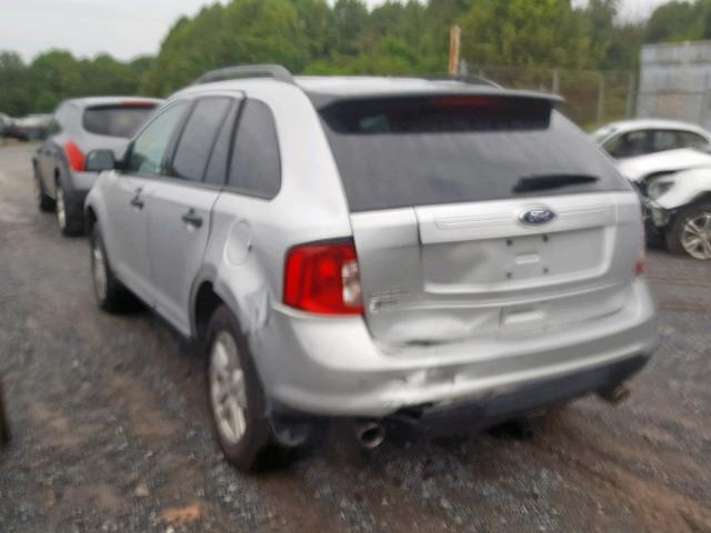 2FMDK3GC4BBA91123 - 2011 FORD EDGE SE SILVER photo 3