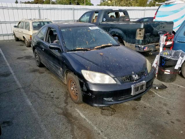 1HGEM21365L034689 - 2005 HONDA CIVIC DX V BLACK photo 1