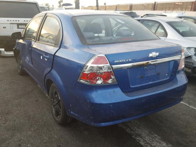 KL1TD56628B124871 - 2008 CHEVROLET AVEO BASE ლურჯი ფოტო 3