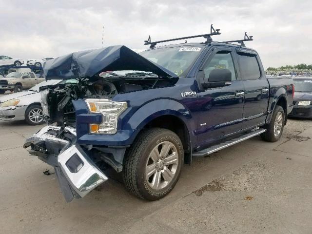 1FTEW1EP0FFB49840 - 2015 FORD F150 SUPER BLUE photo 2
