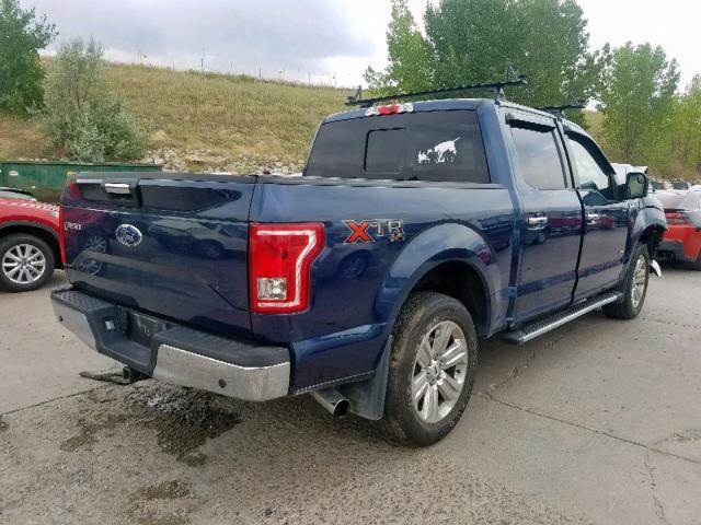 1FTEW1EP0FFB49840 - 2015 FORD F150 SUPER BLUE photo 4