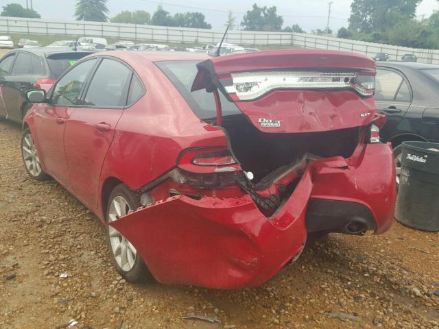 1C3CDFBA6DD345952 - 2013 DODGE DART SXT RED photo 3