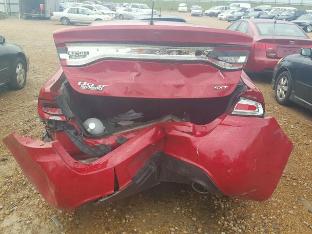 1C3CDFBA6DD345952 - 2013 DODGE DART SXT RED photo 9