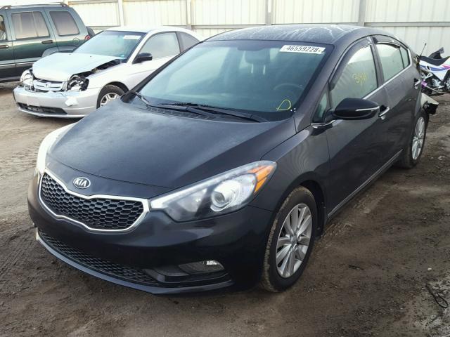 KNAFX4A82F5265769 - 2015 KIA FORTE EX BLACK photo 2