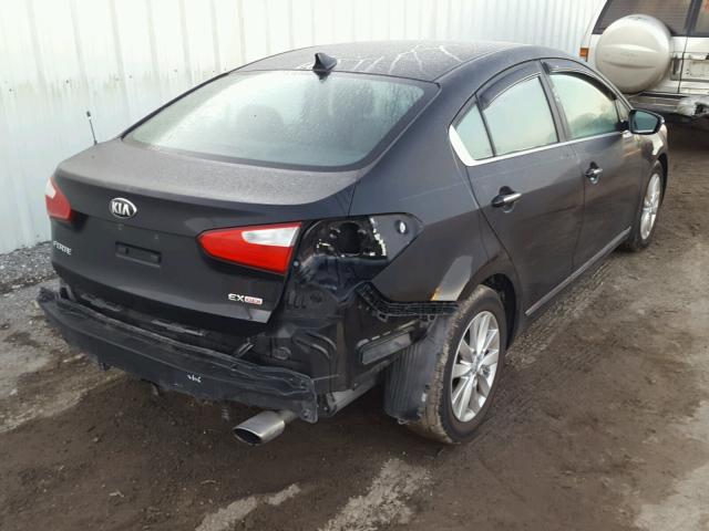 KNAFX4A82F5265769 - 2015 KIA FORTE EX BLACK photo 4