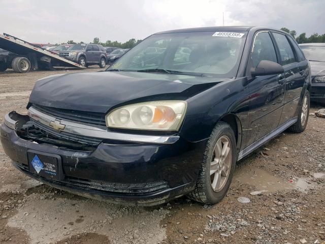 1G1ZT62845F260578 - 2005 CHEVROLET MALIBU MAX BLACK photo 2