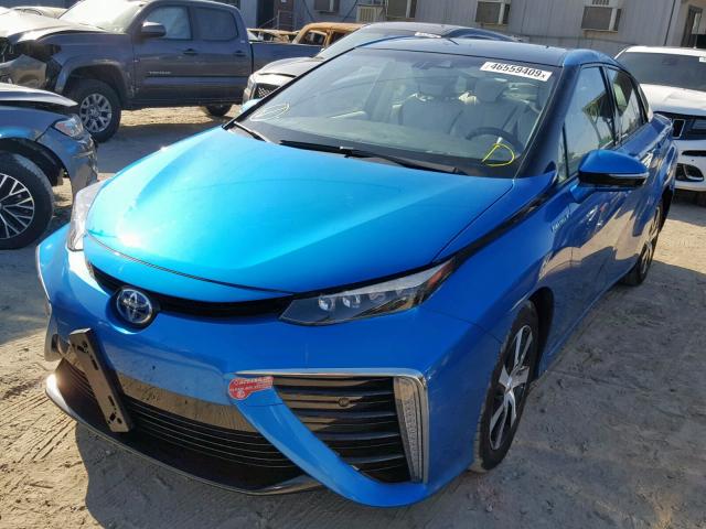 JTDBVRBD1JA003872 - 2018 TOYOTA MIRAI BLUE photo 2