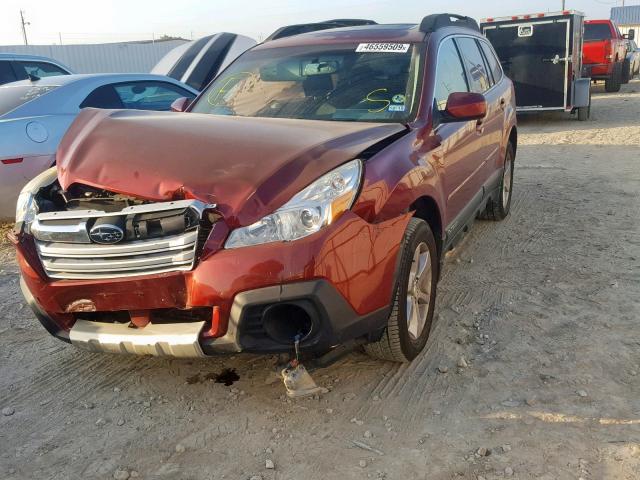 4S4BRDKC4D2234435 - 2013 SUBARU OUTBACK 3. RED photo 2