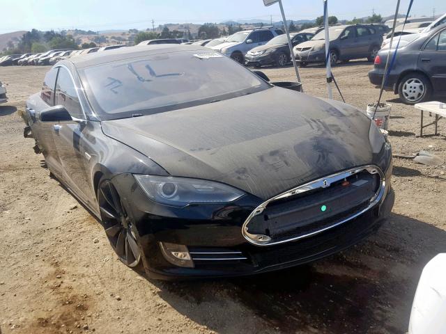 5YJSA1DP1CFS00796 - 2012 TESLA MODEL S أسود صورة 1