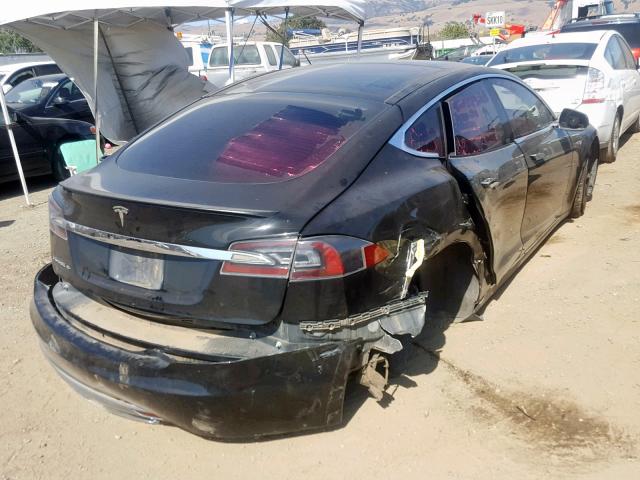 5YJSA1DP1CFS00796 - 2012 TESLA MODEL S أسود صورة 4