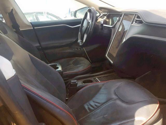 5YJSA1DP1CFS00796 - 2012 TESLA MODEL S أسود صورة 5