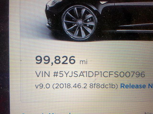 5YJSA1DP1CFS00796 - 2012 TESLA MODEL S أسود صورة 8