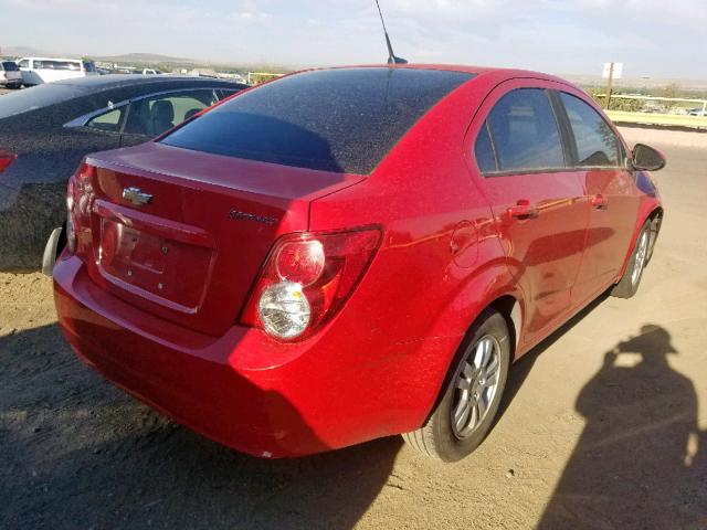 1G1JA5SH4C4133156 - 2012 CHEVROLET SONIC LS 红色 照片 4