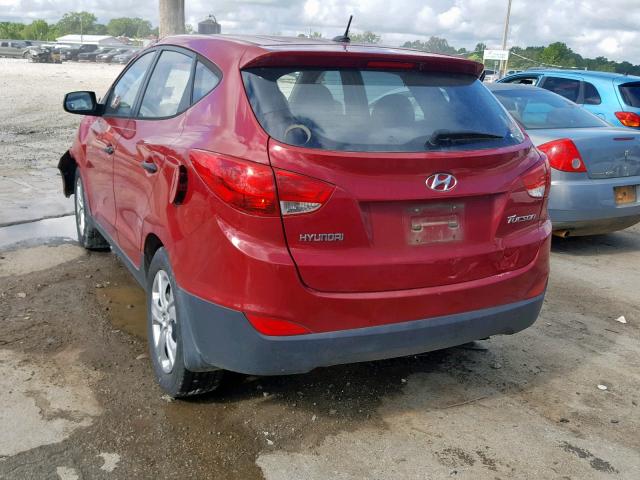 KM8JT3AB9BU247604 - 2011 HYUNDAI TUCSON GL RED photo 3