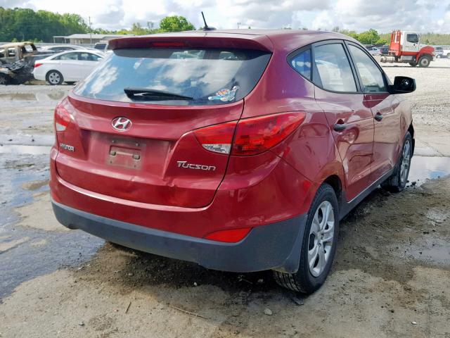 KM8JT3AB9BU247604 - 2011 HYUNDAI TUCSON GL RED photo 4