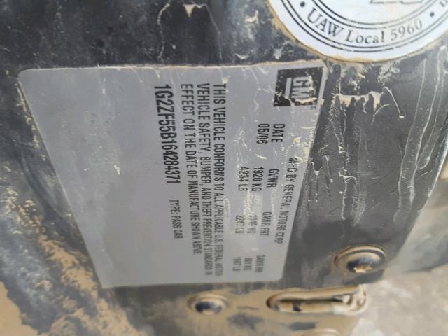 1G2ZF55B164284371 - 2006 PONTIAC G6 SE GRAY photo 10