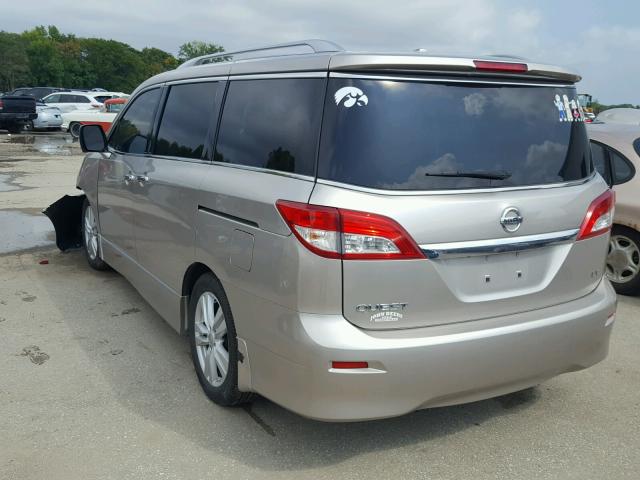 JN8AE2KP0D9061642 - 2013 NISSAN QUEST S TAN photo 3