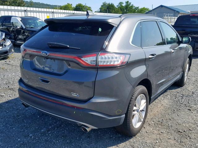 2FMPK4J95HBC57304 - 2017 FORD EDGE SEL CHARCOAL photo 4