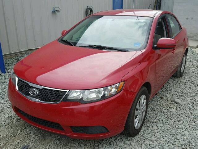 KNAFU4A27D5737188 - 2013 KIA FORTE EX RED photo 2