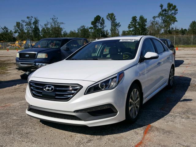 5NPE34AF5HH527912 - 2017 HYUNDAI SONATA SPO WHITE photo 2