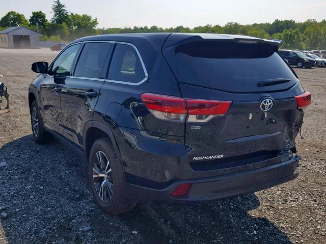 5TDBZRFH9KS982028 - 2019 TOYOTA HIGHLANDER BLACK photo 3