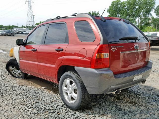 KNDJE723087472501 - 2008 KIA SPORTAGE E RED photo 3