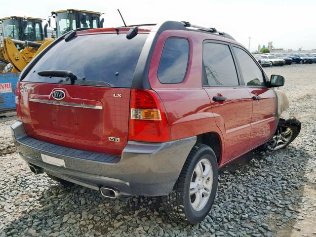 KNDJE723087472501 - 2008 KIA SPORTAGE E RED photo 4