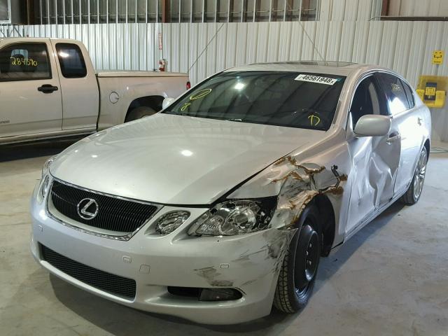 JTHBC96S675005678 - 2007 LEXUS GS 450H SILVER photo 2