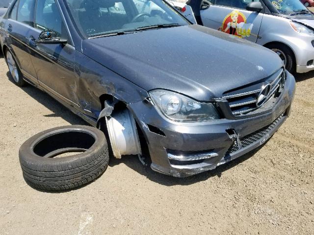 WDDGF4HB9ER314362 - 2014 MERCEDES-BENZ C 250 GRAY photo 9