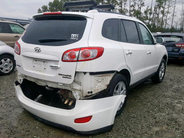 5NMSKDAG7AH366335 - 2010 HYUNDAI SANTA FE L WHITE photo 4