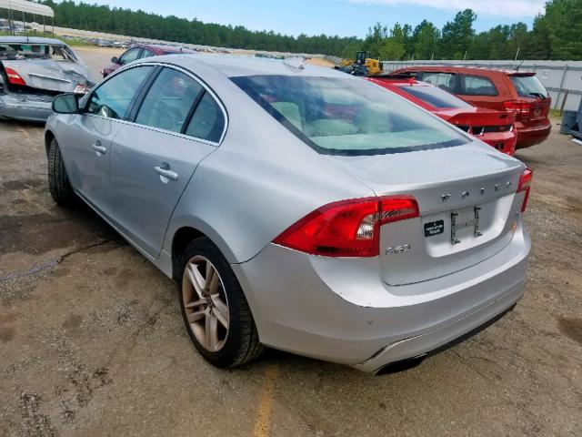 YV140MFK2F2366213 - 2015 VOLVO S60 PREMIE SILVER photo 3