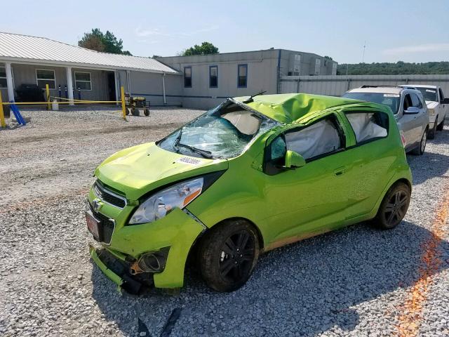 KL8CA6S92EC586952 - 2014 CHEVROLET SPARK LS GREEN photo 2