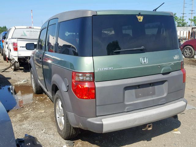 5J6YH28674L006585 - 2004 HONDA ELEMENT EX GREEN photo 3