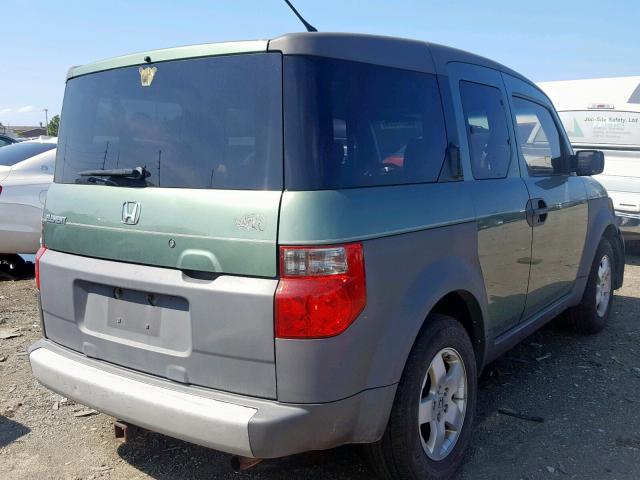 5J6YH28674L006585 - 2004 HONDA ELEMENT EX GREEN photo 4