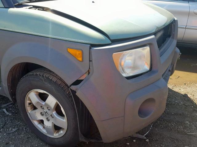 5J6YH28674L006585 - 2004 HONDA ELEMENT EX GREEN photo 9