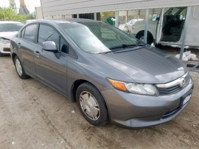 2HGFB2F67CH317691 - 2012 HONDA CIVIC HF GRAY photo 1