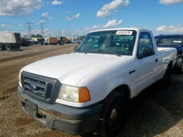 1FTYR10D95PB12442 - 2005 FORD RANGER WHITE photo 2