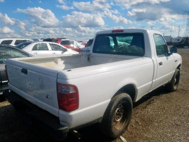 1FTYR10D95PB12442 - 2005 FORD RANGER WHITE photo 4