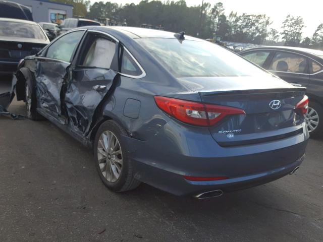 5NPE34AF4FH255219 - 2015 HYUNDAI SONATA SPO GRAY photo 3