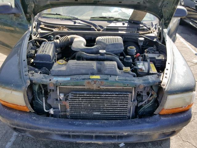 1B7FL22P3YS638265 - 2000 DODGE DAKOTA GREEN photo 7