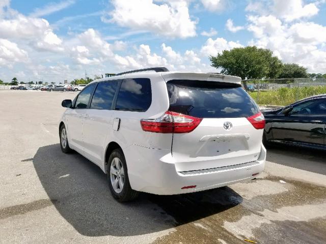 5TDKK3DC1FS646355 - 2015 TOYOTA SIENNA LE WHITE photo 3